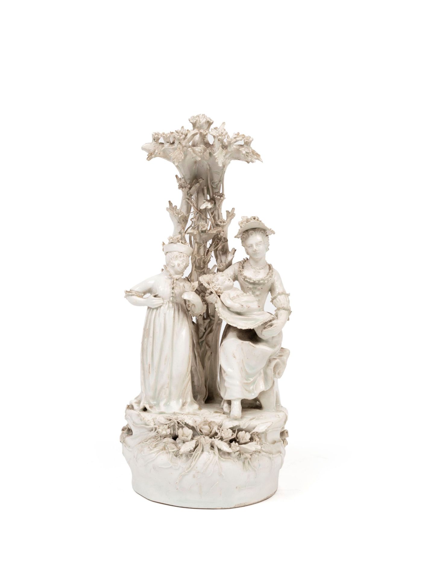 A WHITE CERAMIC GROUP, Nove Bassano, 19th century