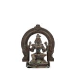 A BRONZE FIGURE OF PARVATI, India, 18th century