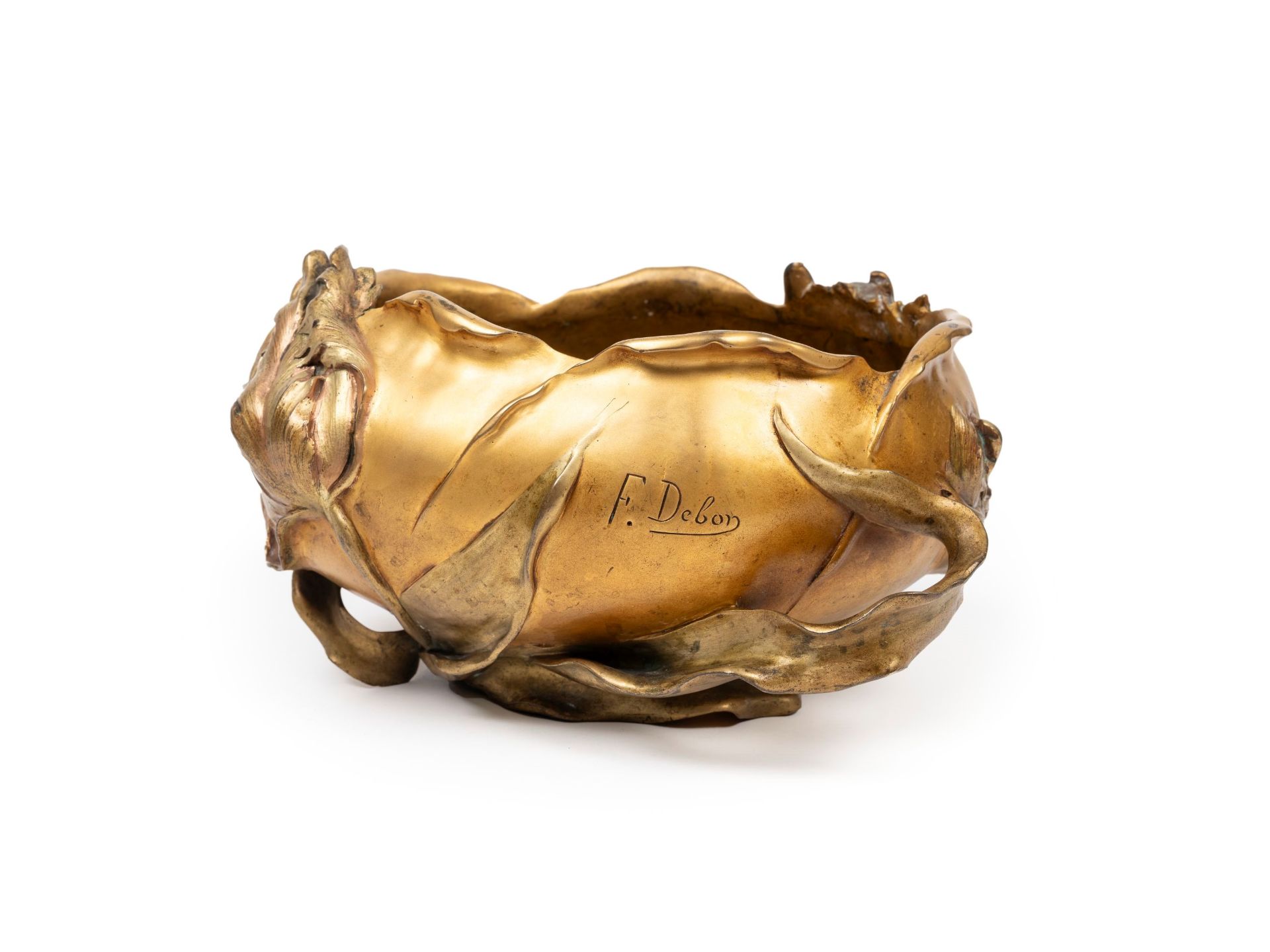 AN ART NOUVEAU GILT BRONZE CENTERPIECE, Early 20th century - Bild 2 aus 2