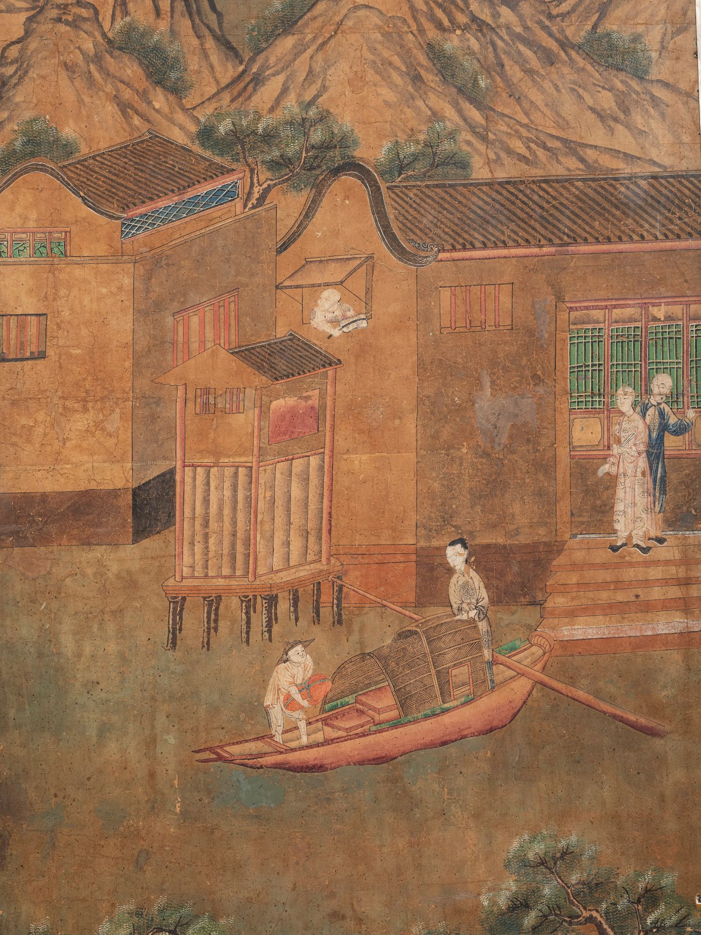 SEVENTEEN LARGE PANELS ON PAPER, China, Qing dynasty, 18th century - Bild 17 aus 27