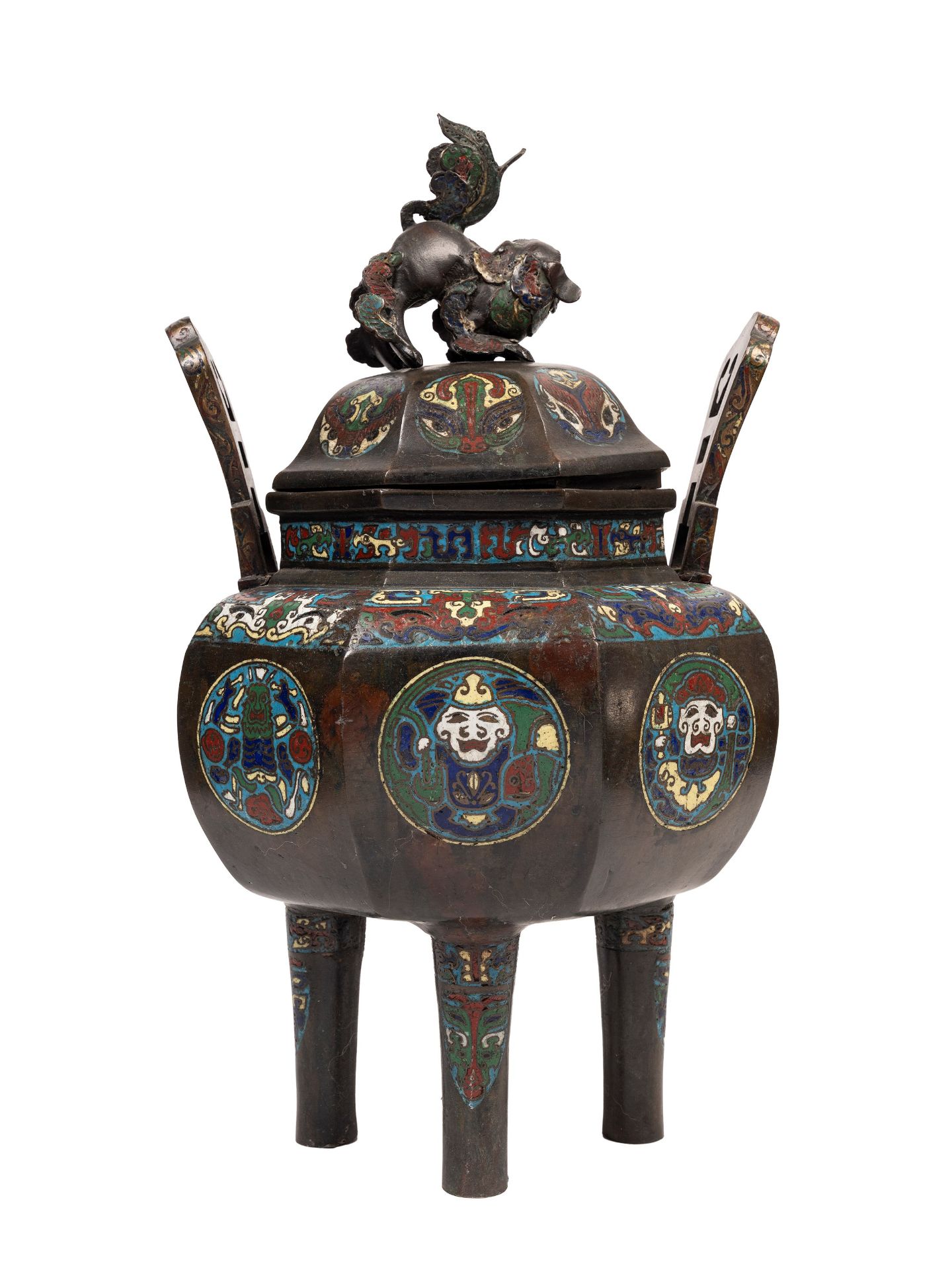 A CLOISONNÃ‰ BRONZE CENSER, Japan, Meiji period (1868-1912) - Bild 2 aus 2