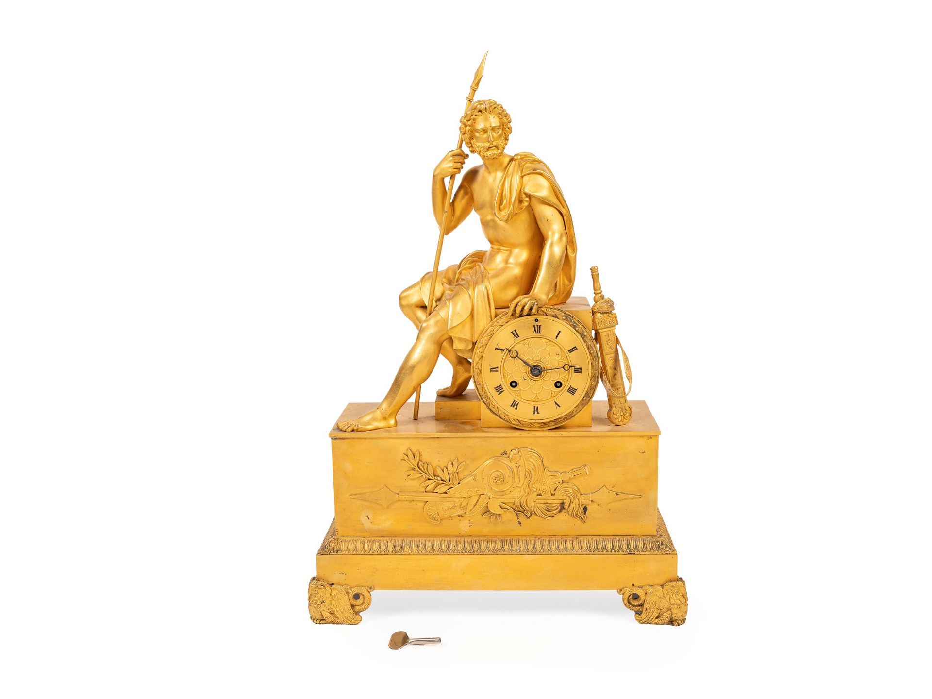 GILT BRONZE CLOCK DEPICTING ODYSSEUS, Early 19th century - Bild 4 aus 4