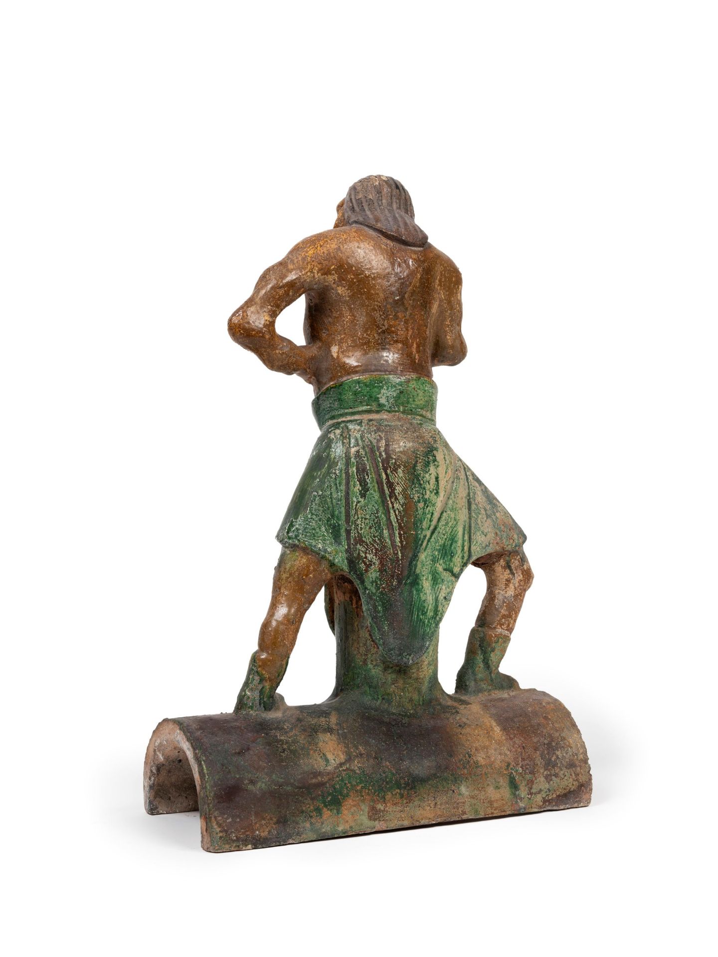 A 'SANCAI' EARTHENWARE RIDGE-TILE , China, Ming dynasty (1368-1644) - Bild 2 aus 3