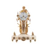 LOUIS XVI GILT-BRONZE AND MARBLE MANTEL CLOCK, France, late 18th / early 19th century