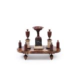 Grand Tour marble inkwell, Rome, early 19th century