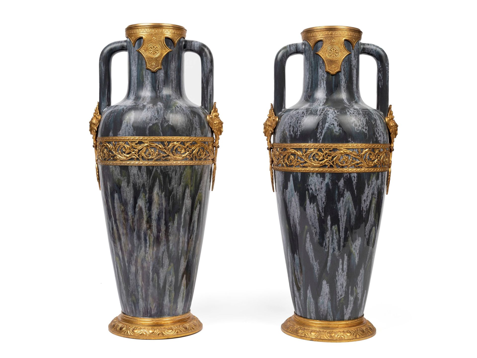 A PAIR OF LARGE NAPOLEON III VASES, France, late 19th century