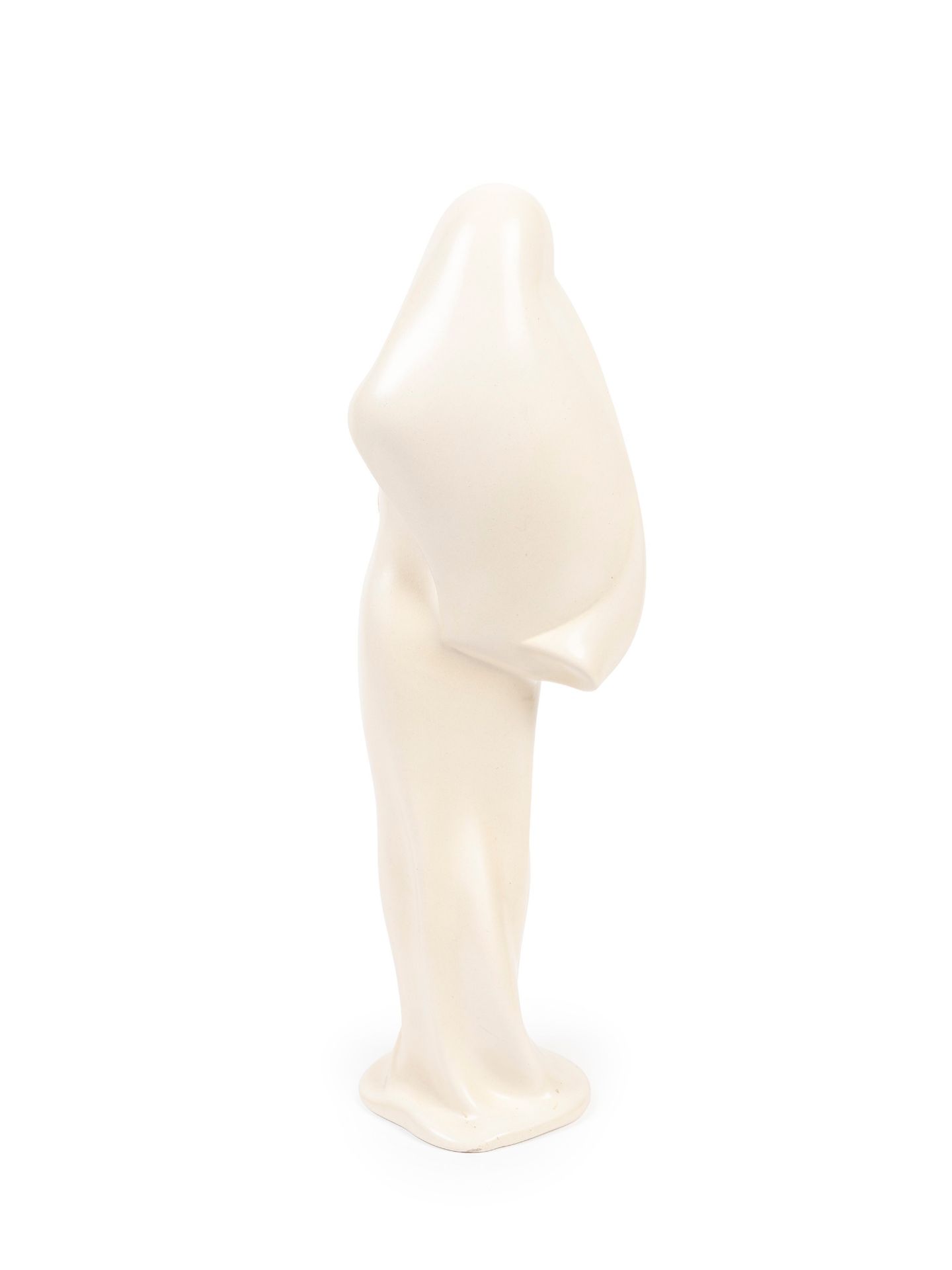 POLYCHROME EARTHENWARE SCULPTURE DEPICTING MADONNA OF THE WIND, Turin, c. 1930 - Bild 2 aus 3