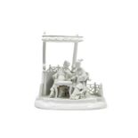 PORCELAIN SCULPTURAL GROUP, Samson, XIX secolo