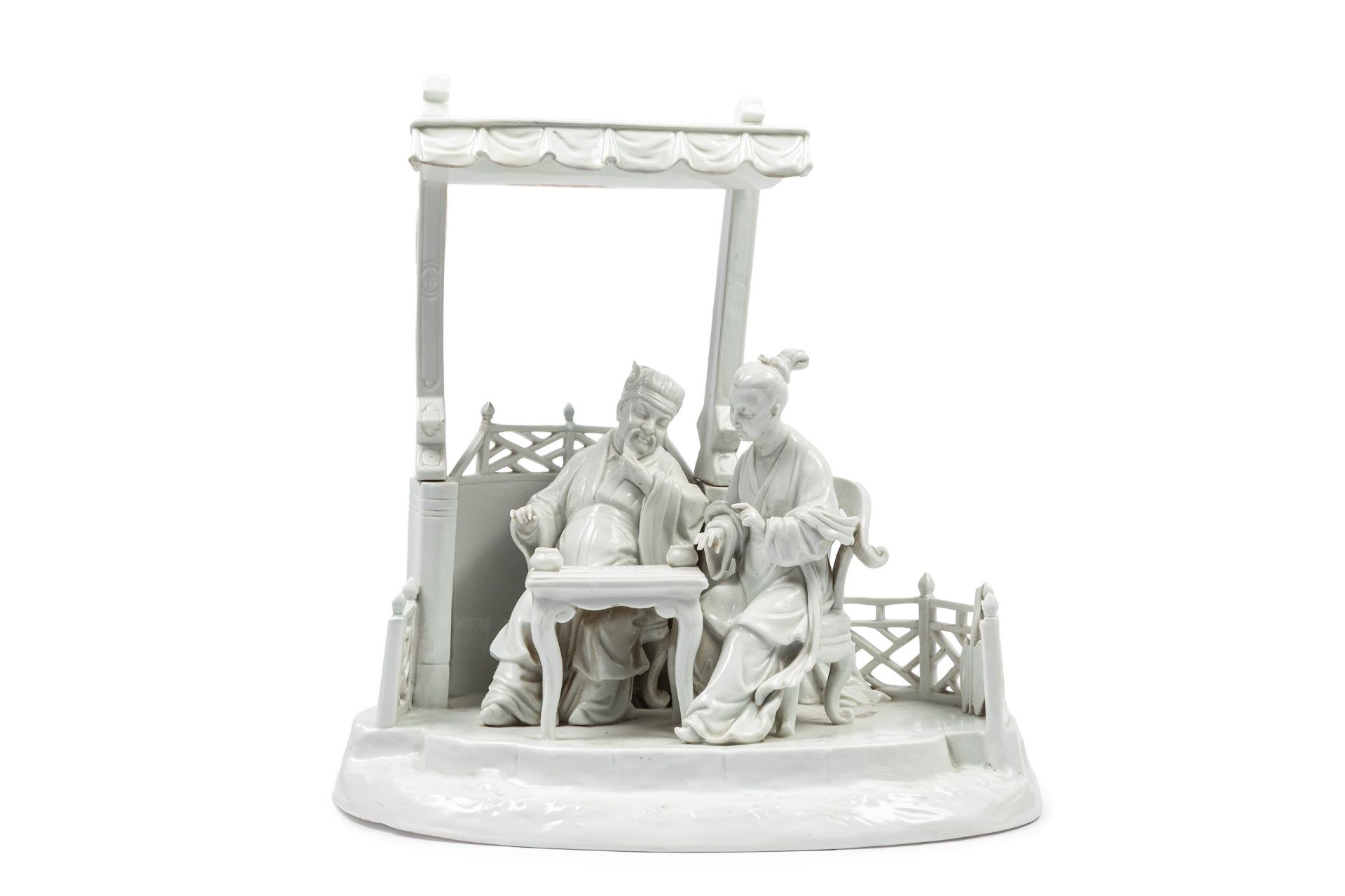 PORCELAIN SCULPTURAL GROUP, Samson, XIX secolo