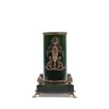 FabergÃ¨  PEN HOLDER IN JADE AND GILDED SILVER, Russia, second half of the 20th century