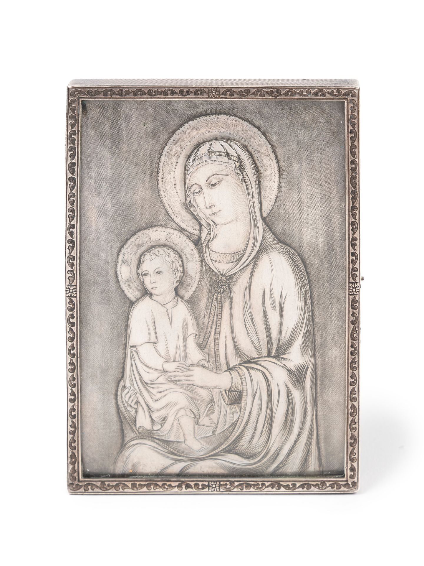 AN ENGRAVED DEVOTIONAL MINIATURE , Italy, 20th century