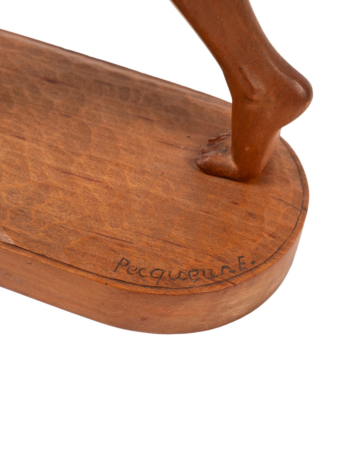 WOODEN SCULPTURE DEPICTING AN ATHLETE, 20th century - Bild 3 aus 3