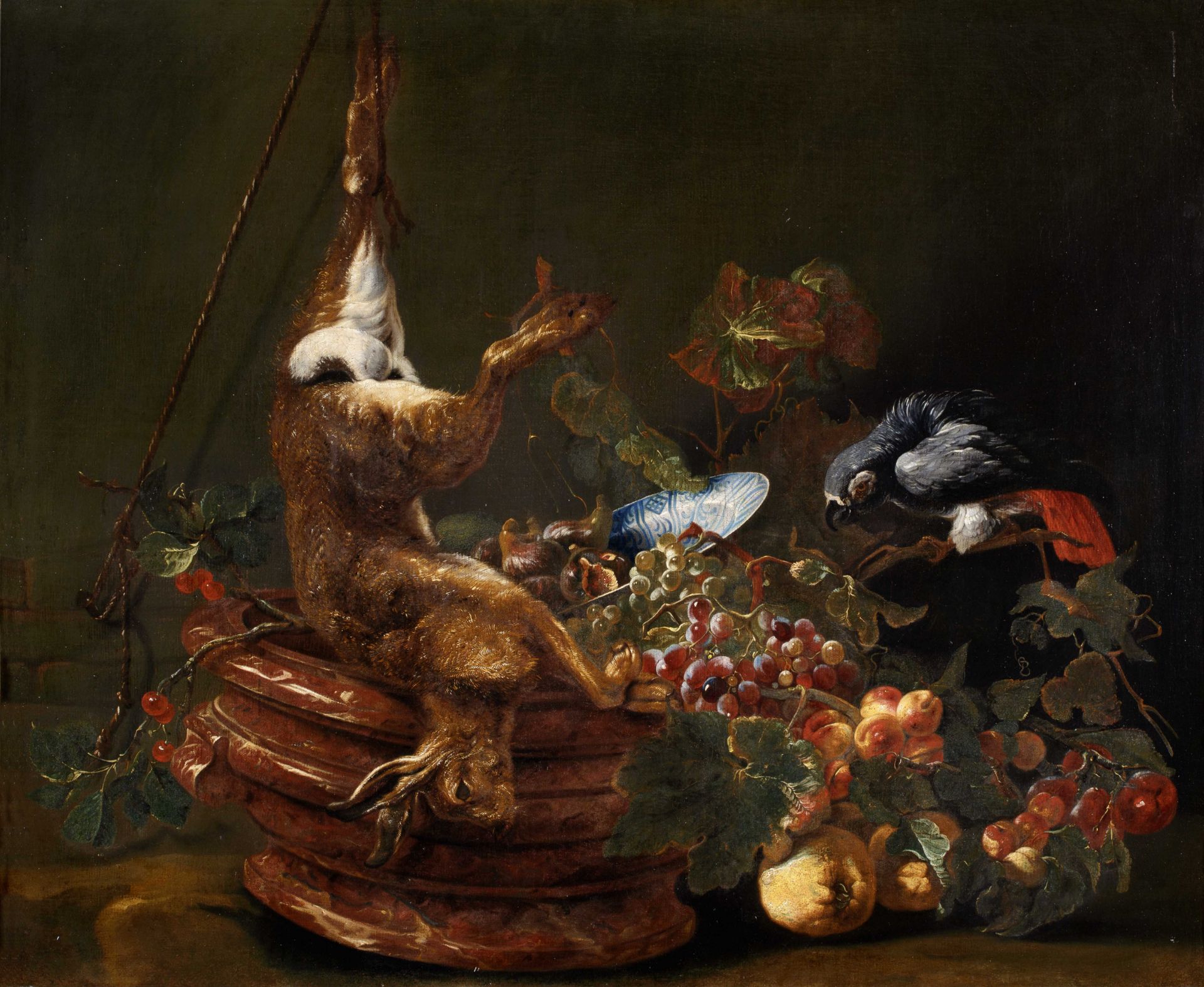 PAIR OF STILL LIFES WITH FRUIT AND ANIMALS, 17th century - Bild 8 aus 12