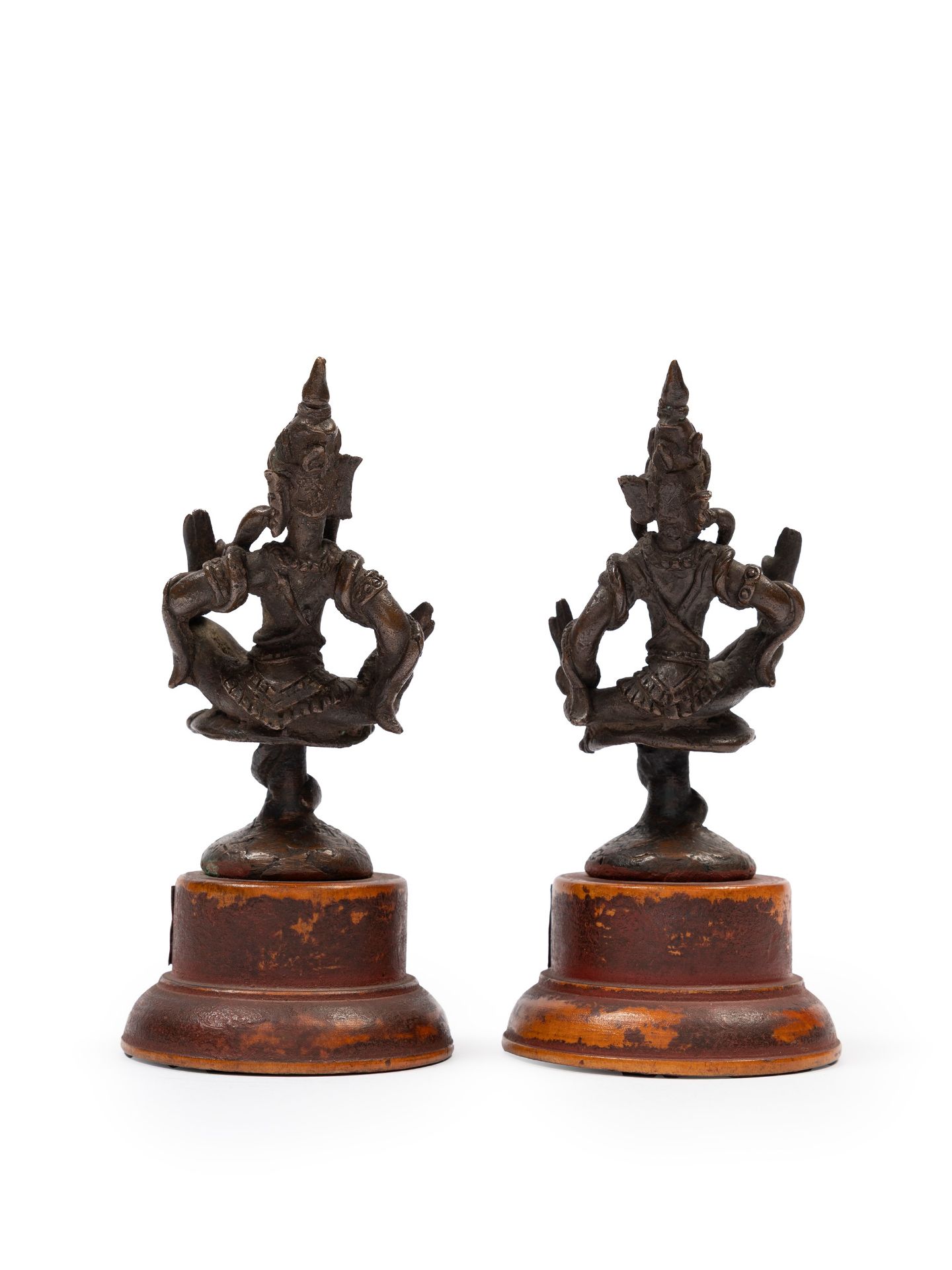 TWO BRONZE FIGURES, Java, XVII/XVIII century - Bild 2 aus 2