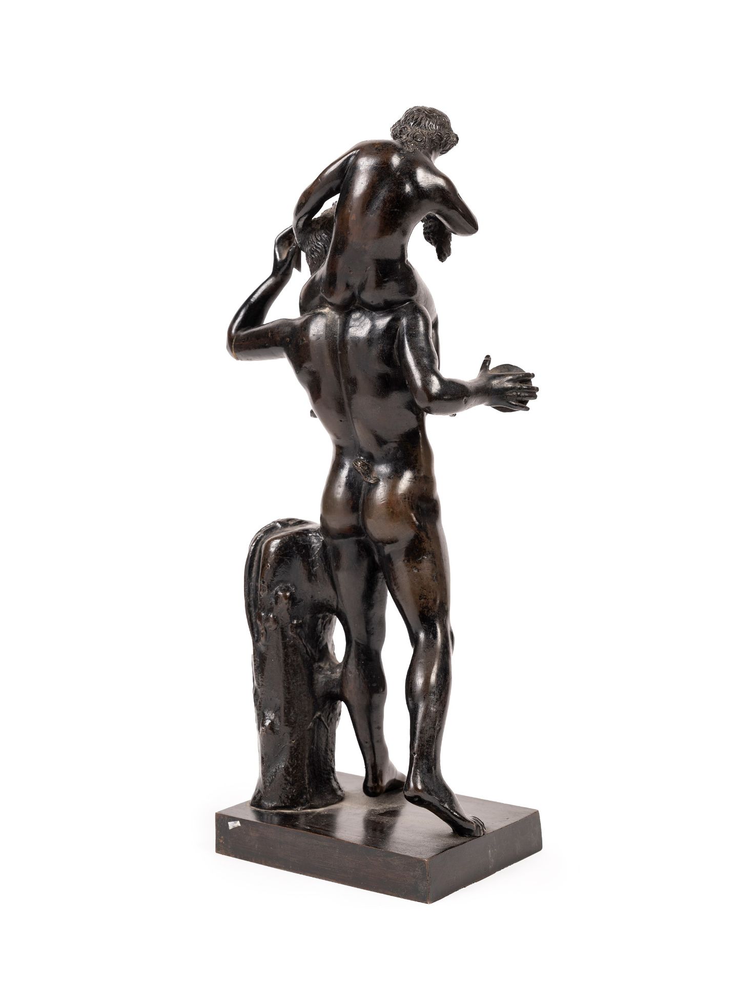 BRONZE SCULPTURE DEPICTING THE EDUCATION OF BACCHUS, 19th century - Bild 3 aus 3