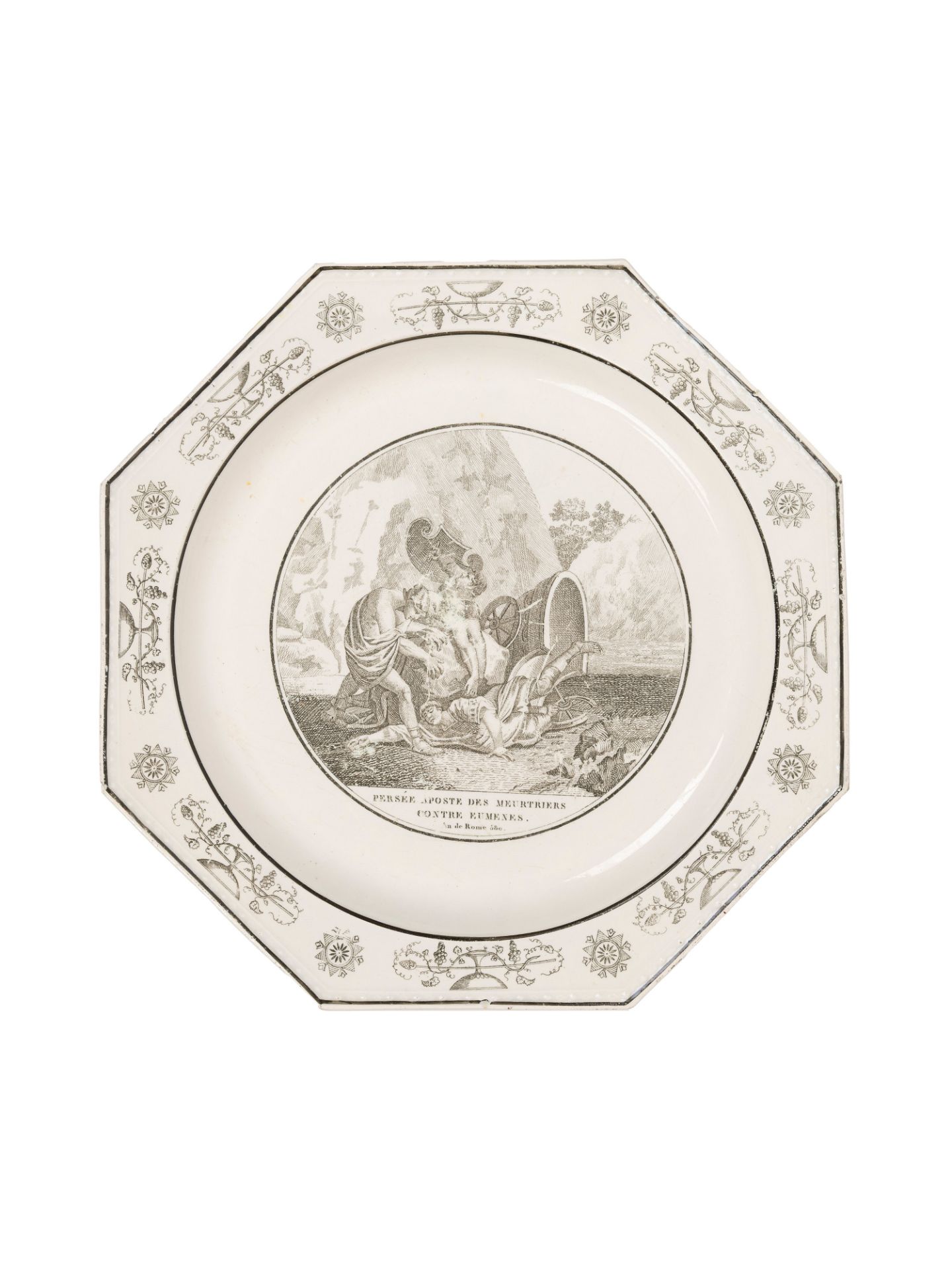 FIFTEEN MAIOLICA SAUCER PLATES WITH VIEWS AND ONE WITH A FLOWER, Montereau Faience, early 20th centu - Bild 9 aus 18