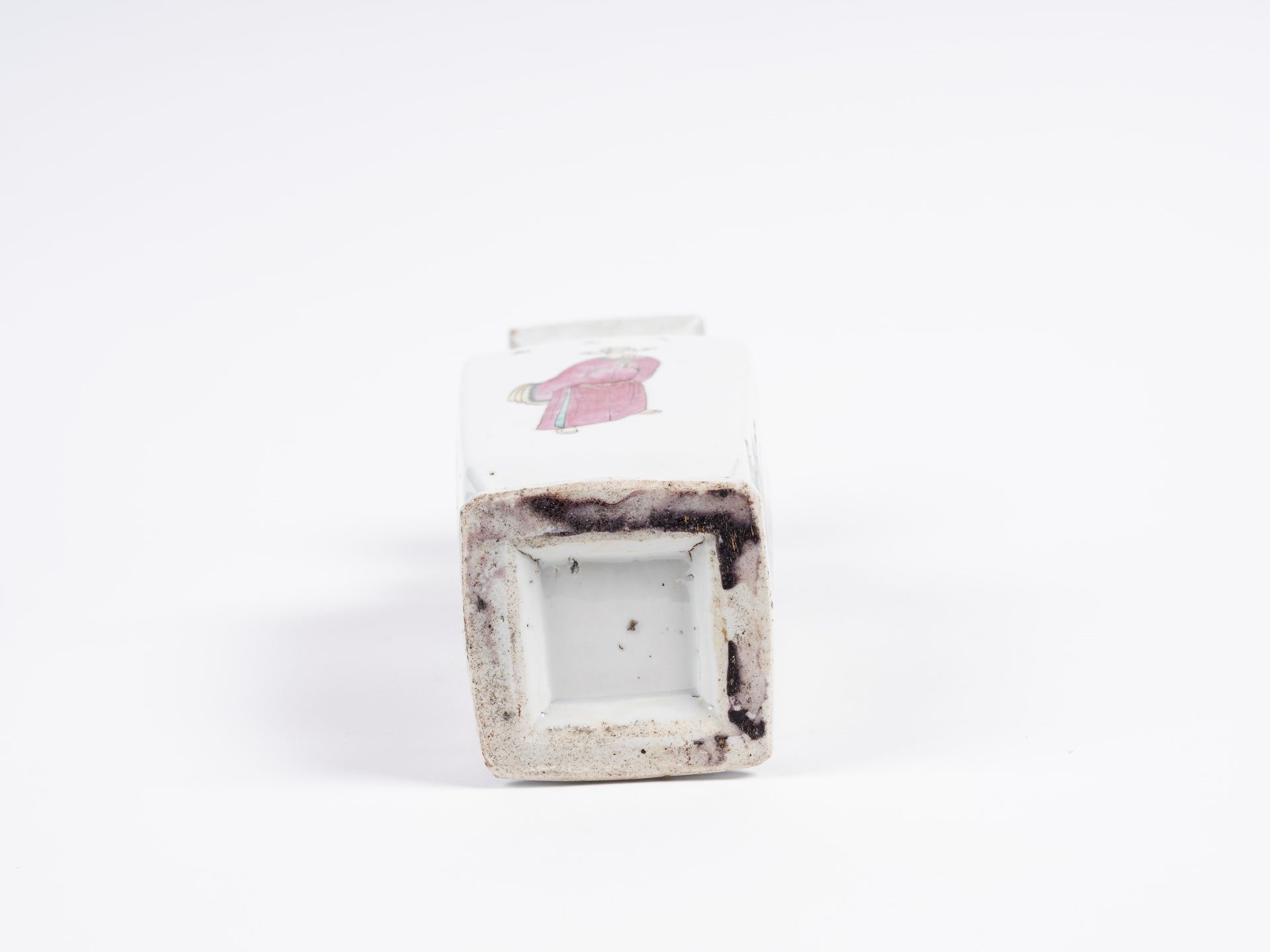 A WU SHUANG PU SQUARE-SHAPED PORCELAIN VASE, China, late 19th / early 20th century - Bild 6 aus 6