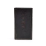 BLACK LACQUER BOX WITH SET OF INKS, China, Qing dynasty, early 20th century