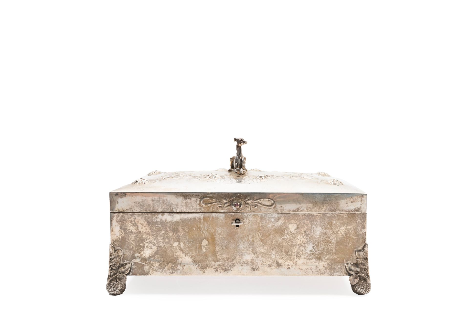 RECTANGULAR SILVER BOX, Russia, early 20th century