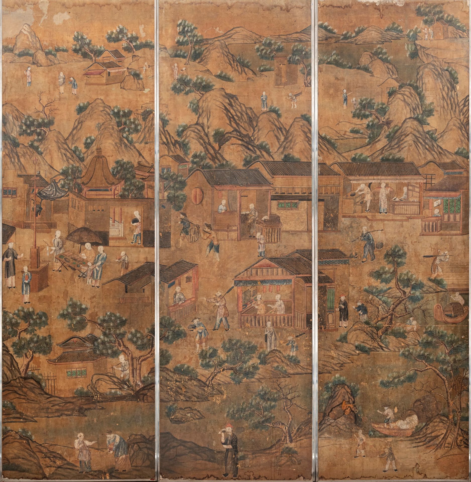 SEVENTEEN LARGE PANELS ON PAPER, China, Qing dynasty, 18th century - Bild 3 aus 27