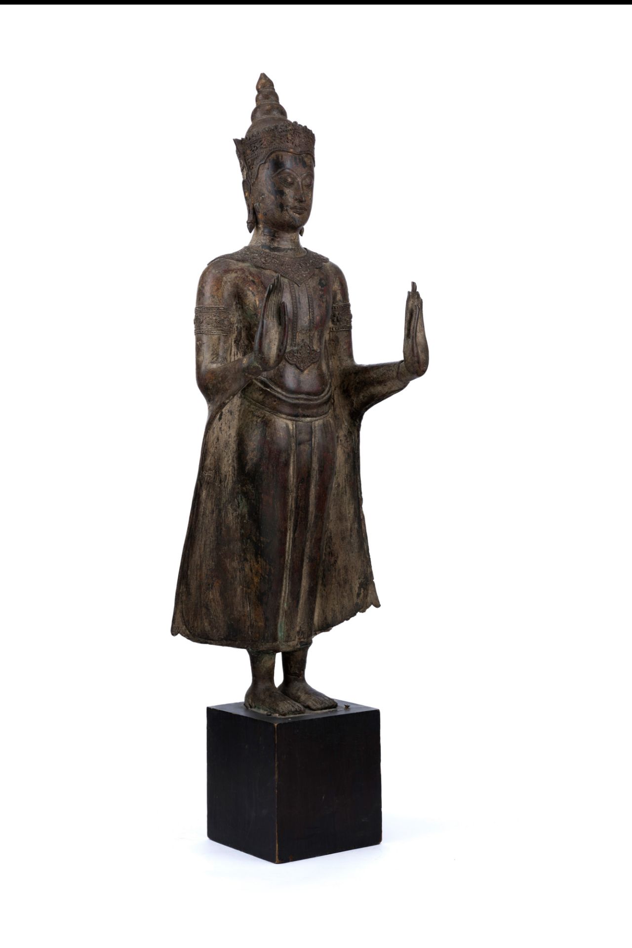 A BRONZE FIGURE, Thailand, 19th century - Bild 2 aus 3