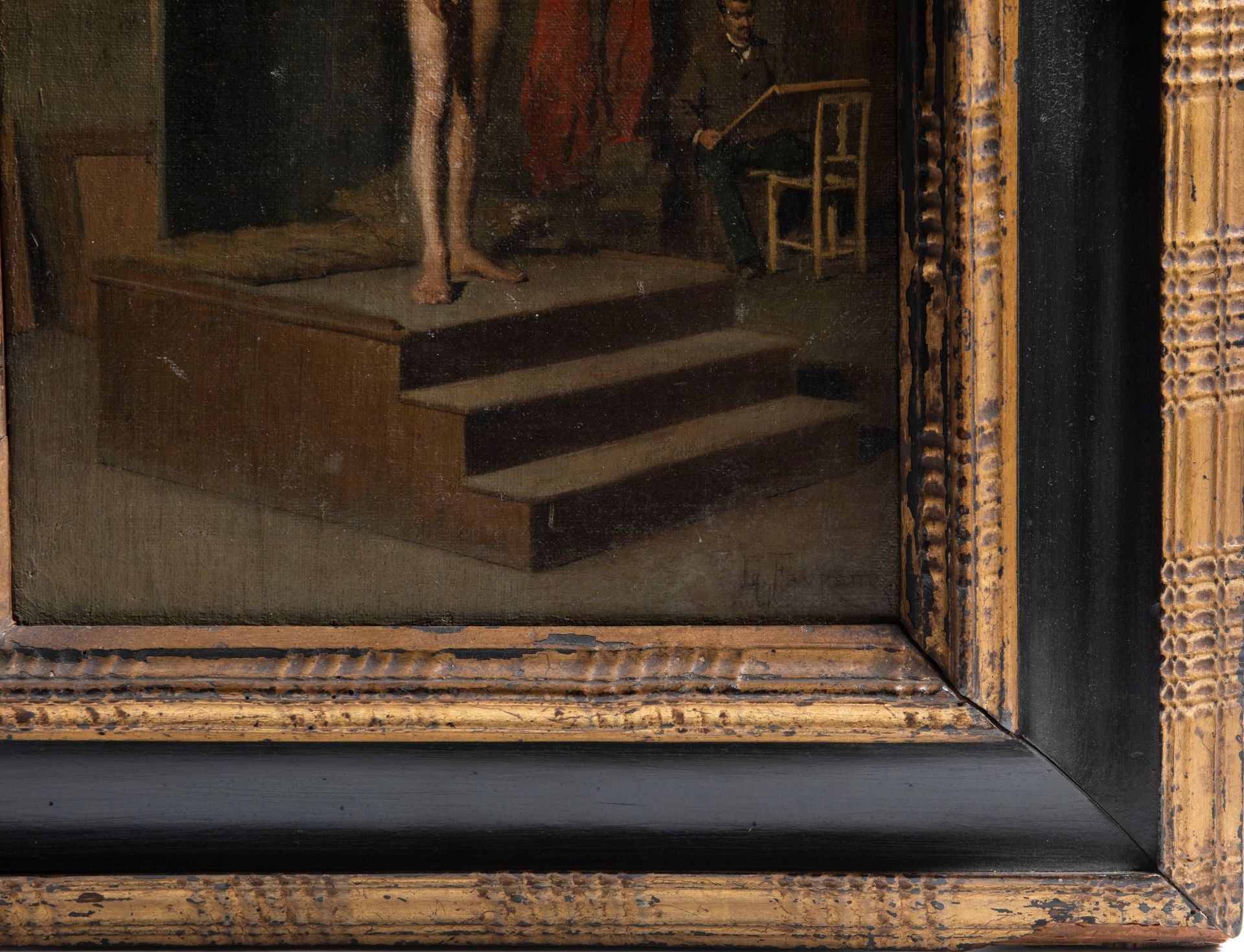 Giacomo Favretto (1849 - 1887) MALE NUDE WITH TORCH - Bild 2 aus 3