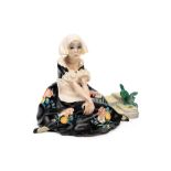 Polychrome Earthenware Sculpture Depicting Nostalgia, Turin, 20th century