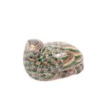 A FAMILLE VERTE PORCELAIN BOX, China, 19th century