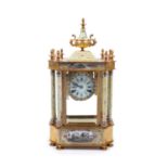 GILT-BRONZE AND ENAMEL CLOCK, France, 19th / 20th century