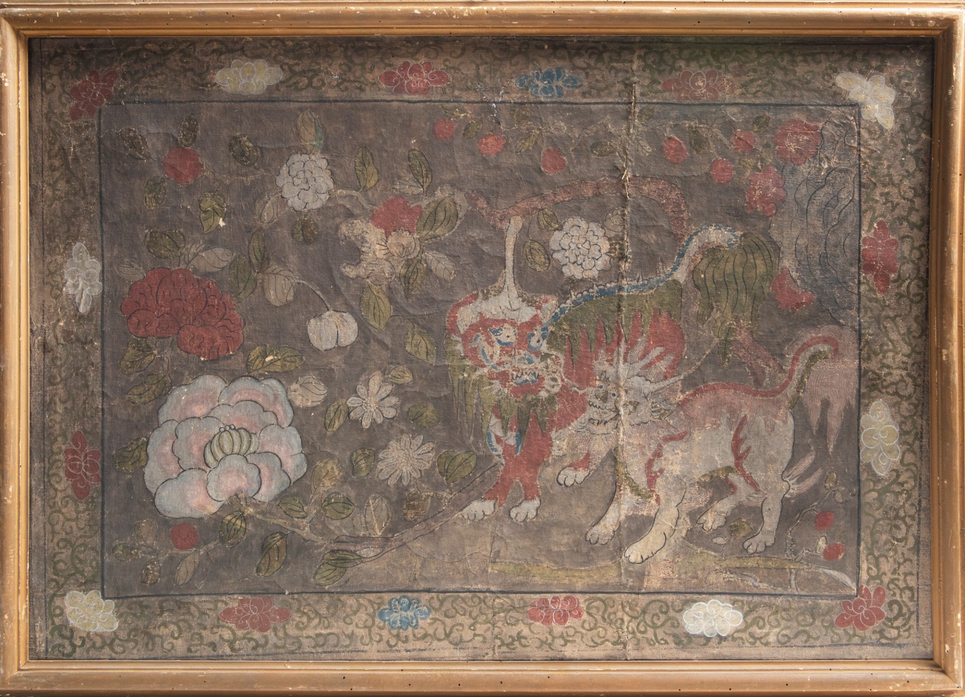 PAIR OF PAINTINGS DEPICTING QILIN, China, Qing dynasty, 18th century - Bild 4 aus 5