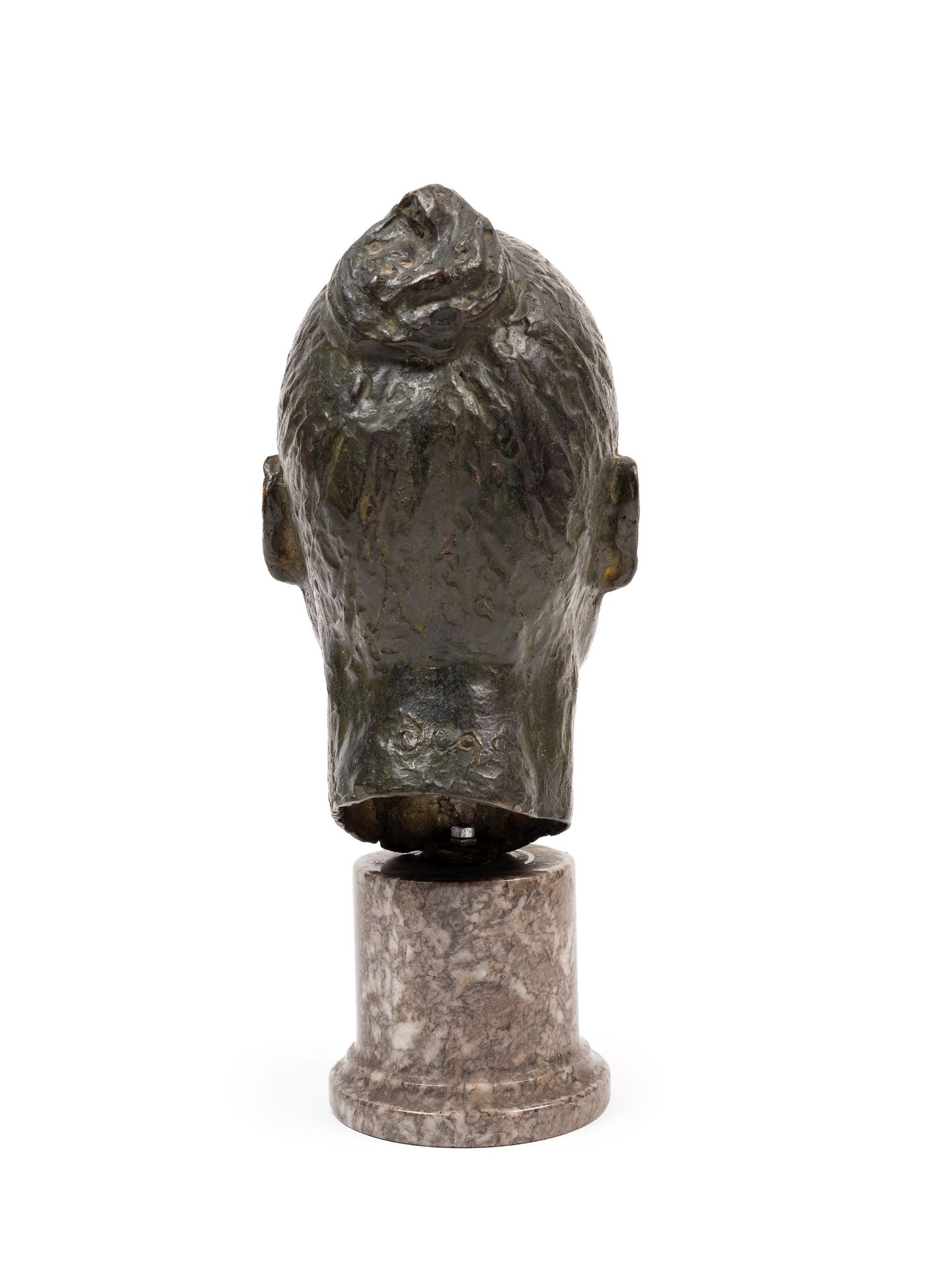 BRONZE SCULPTURE DEPICTING A WOMAN'S HEAD, 19th century - Bild 3 aus 4