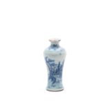 A SMALL BLUE AND WHITE VASE, China, Ming dynasty, 17 century