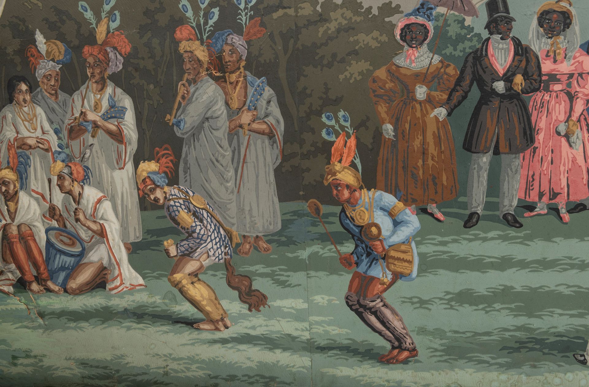 SIX FRAMED SCENIC WALLPAPER PANELS FROM 'VIEWS OF NORTH AMERICA', late 19th-early 20th century - Bild 3 aus 4