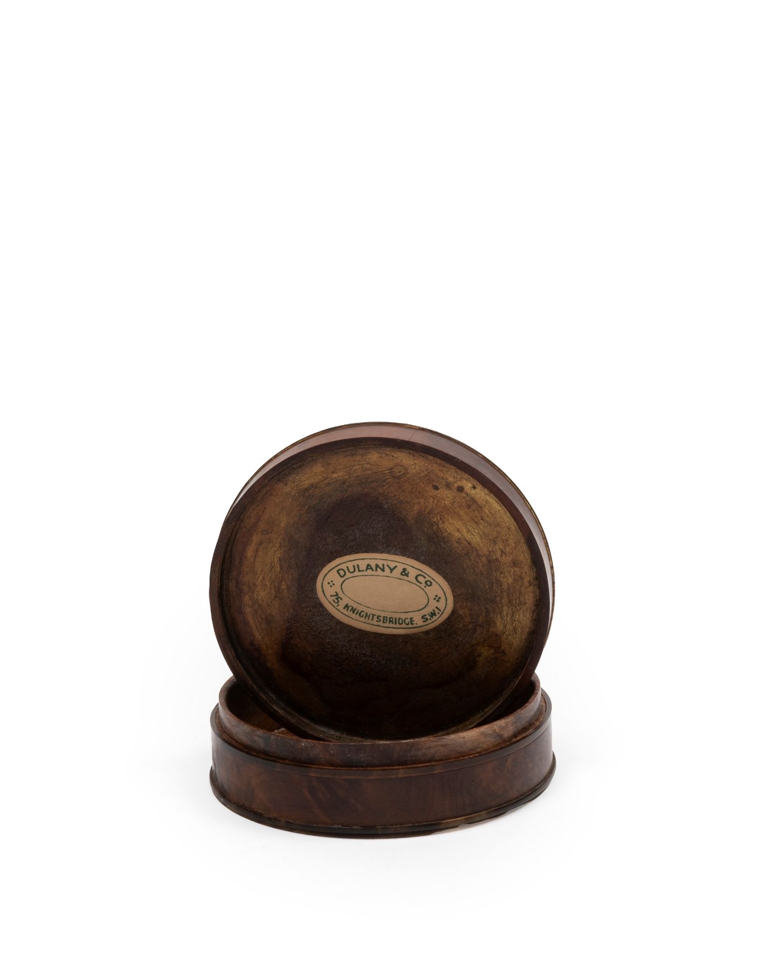 CIRCULAR BURR-WOOD SNUFFBOX, 19th century - Bild 3 aus 3