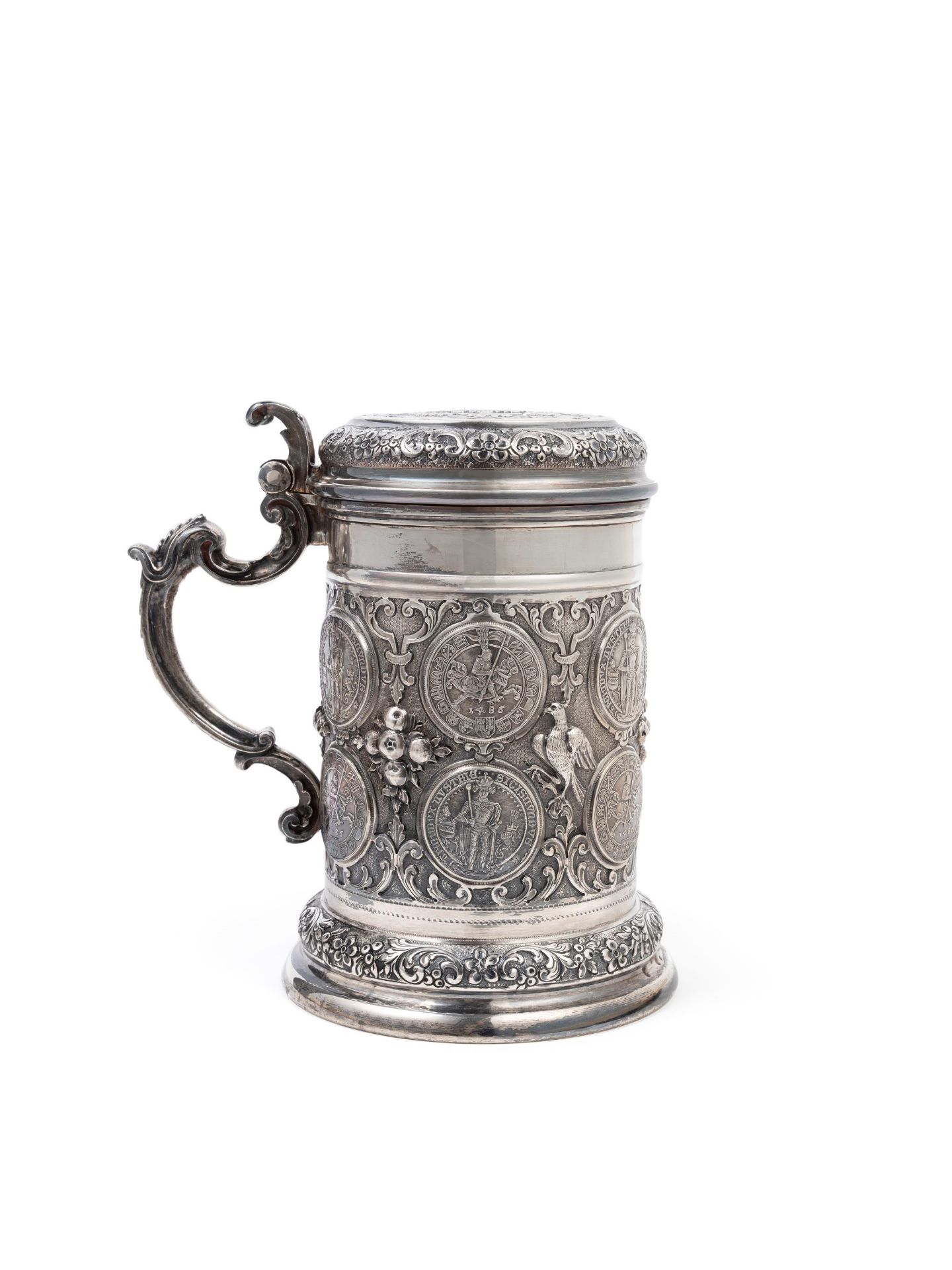 SILVER TANKARD, Milan, 20th century