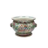 A HUGE FAMILLE ROSE PORCELAIN FISH-BOWL, Samson, 19th century