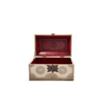 A VELLUM COVERED CASKET SIMULATING IVORY, Sicily, 19th / 20th century