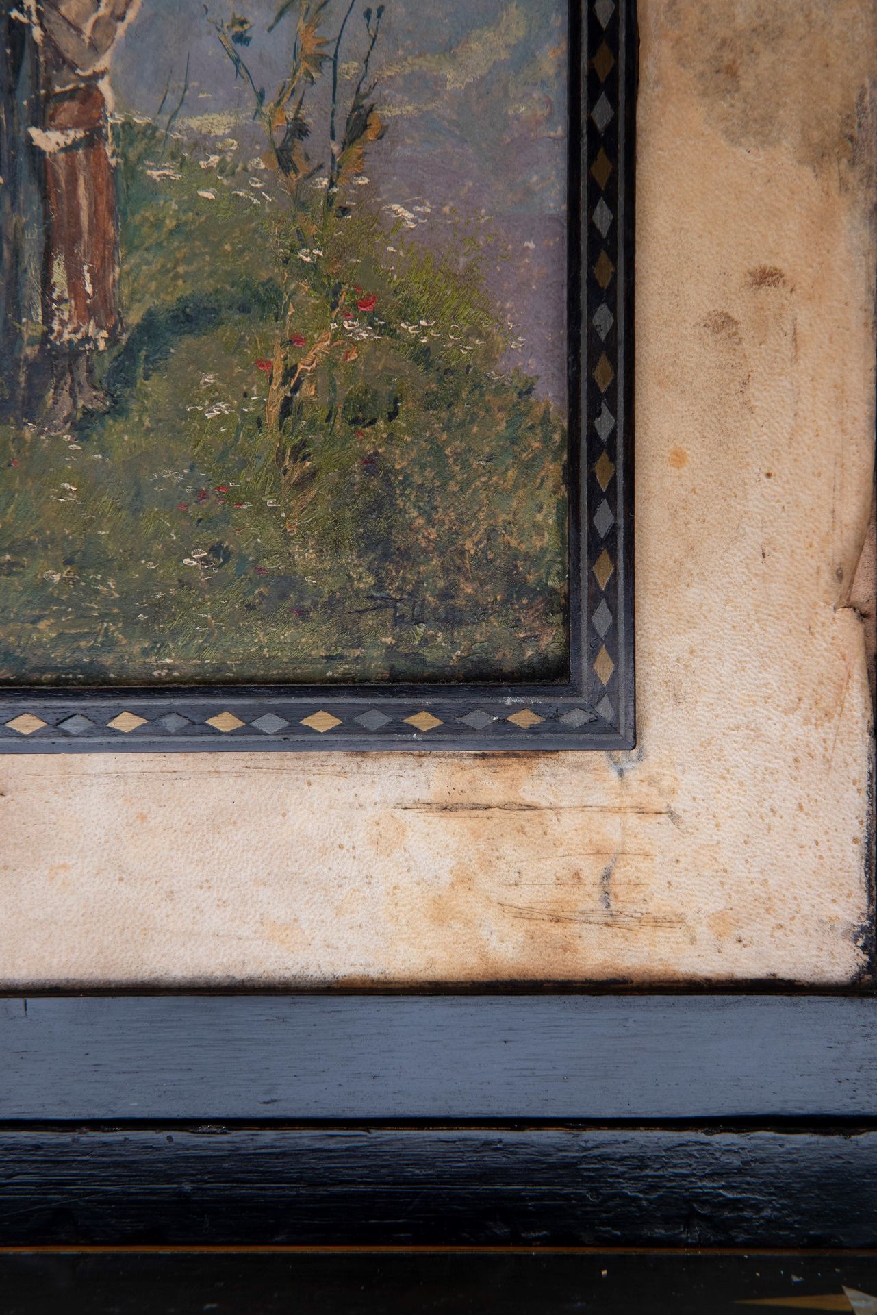 AN IMPORTANT INLAID WOOD AND HAND-PAINTED VELLUM MOSQUÃ‰E CABINET, Around 1900 - Bild 10 aus 10