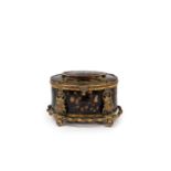 CASKET IN TORTOISESHELL AND GILT BRONZE, 19th century