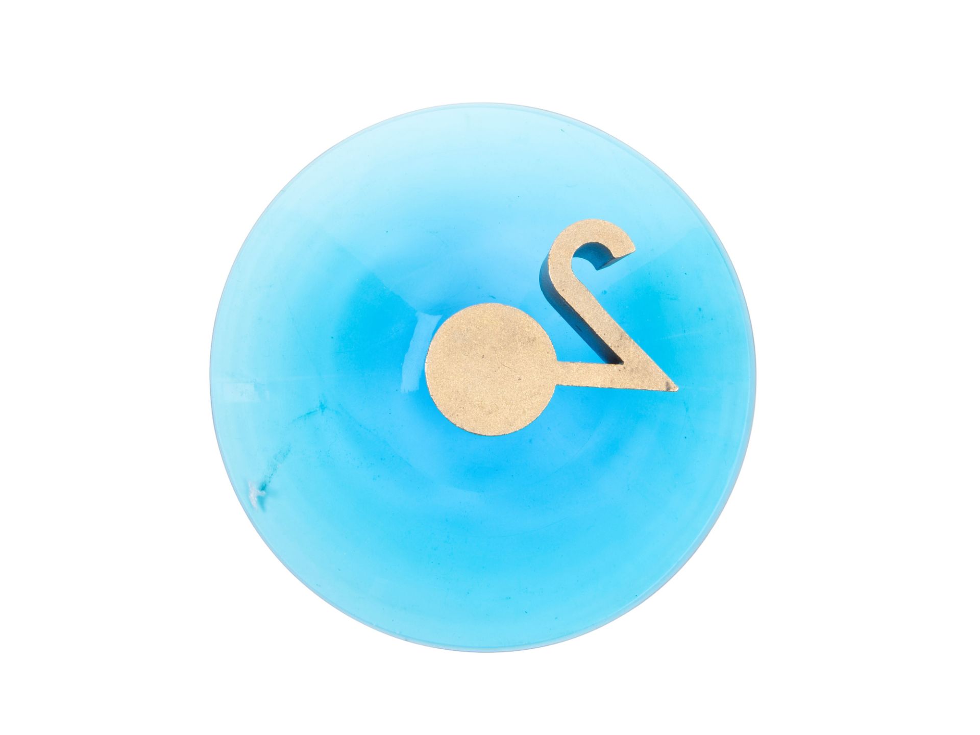 Glass and brass stand for the twentieth anniversary of FIDURAM (1968â€“1988), 1988 - Bild 3 aus 3