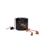 LARGE BLACK-AND-GOLD LACQUER INRO, Japan, Meiji period (1868-1912)