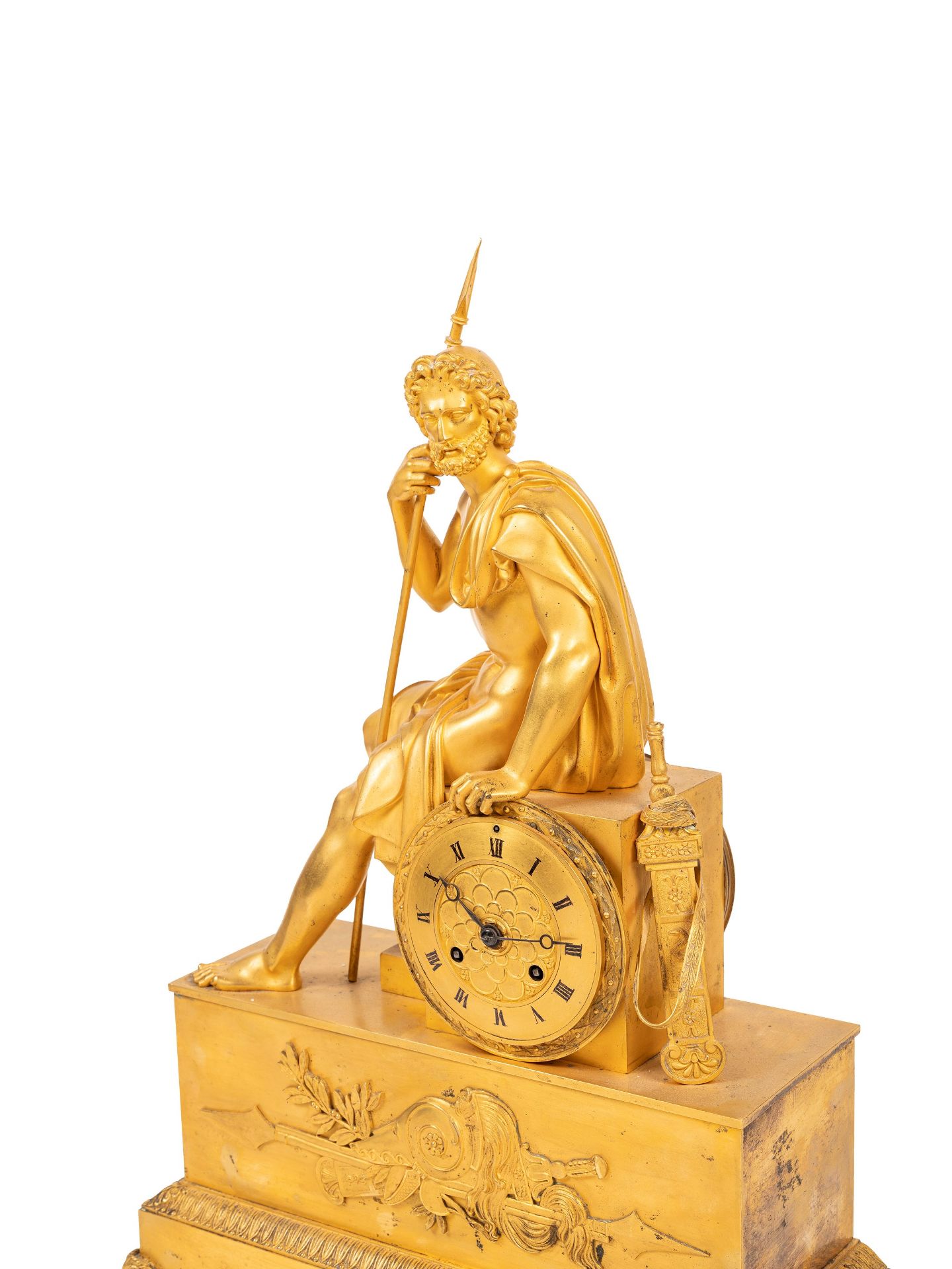 GILT BRONZE CLOCK DEPICTING ODYSSEUS, Early 19th century - Bild 3 aus 4