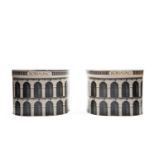 TWO BORSALINO CARDBOARD HAT BOXES, 20th century