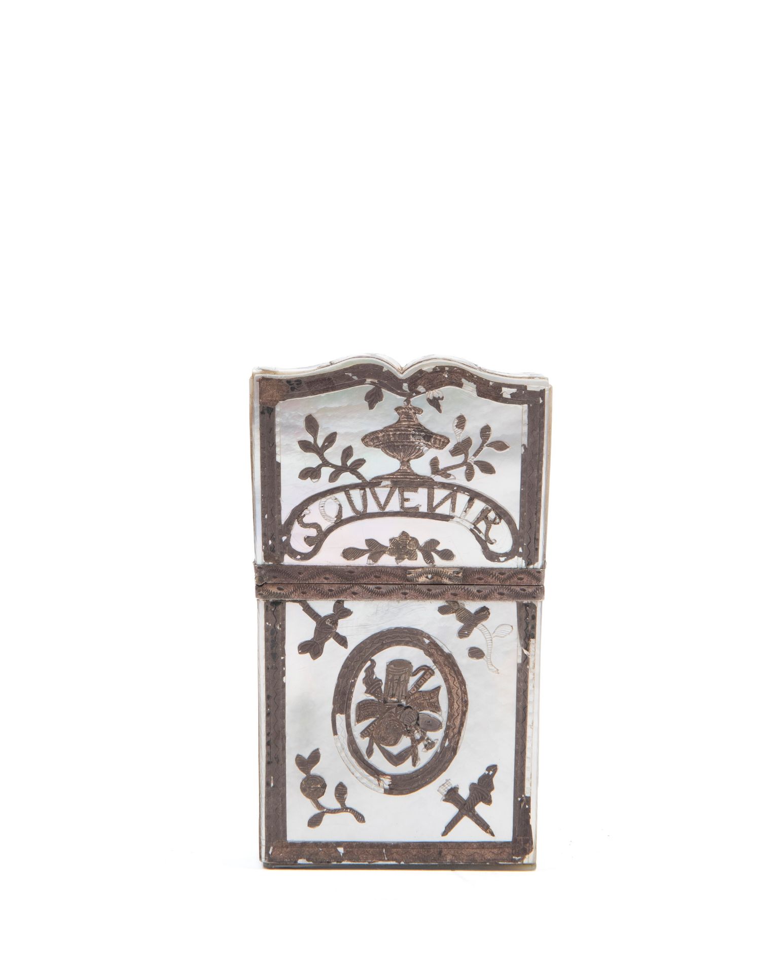 CHARLES X NÃ‰CESSAIRE IN MOTHER-OF-PEARL AND SILVER, France, 19th century