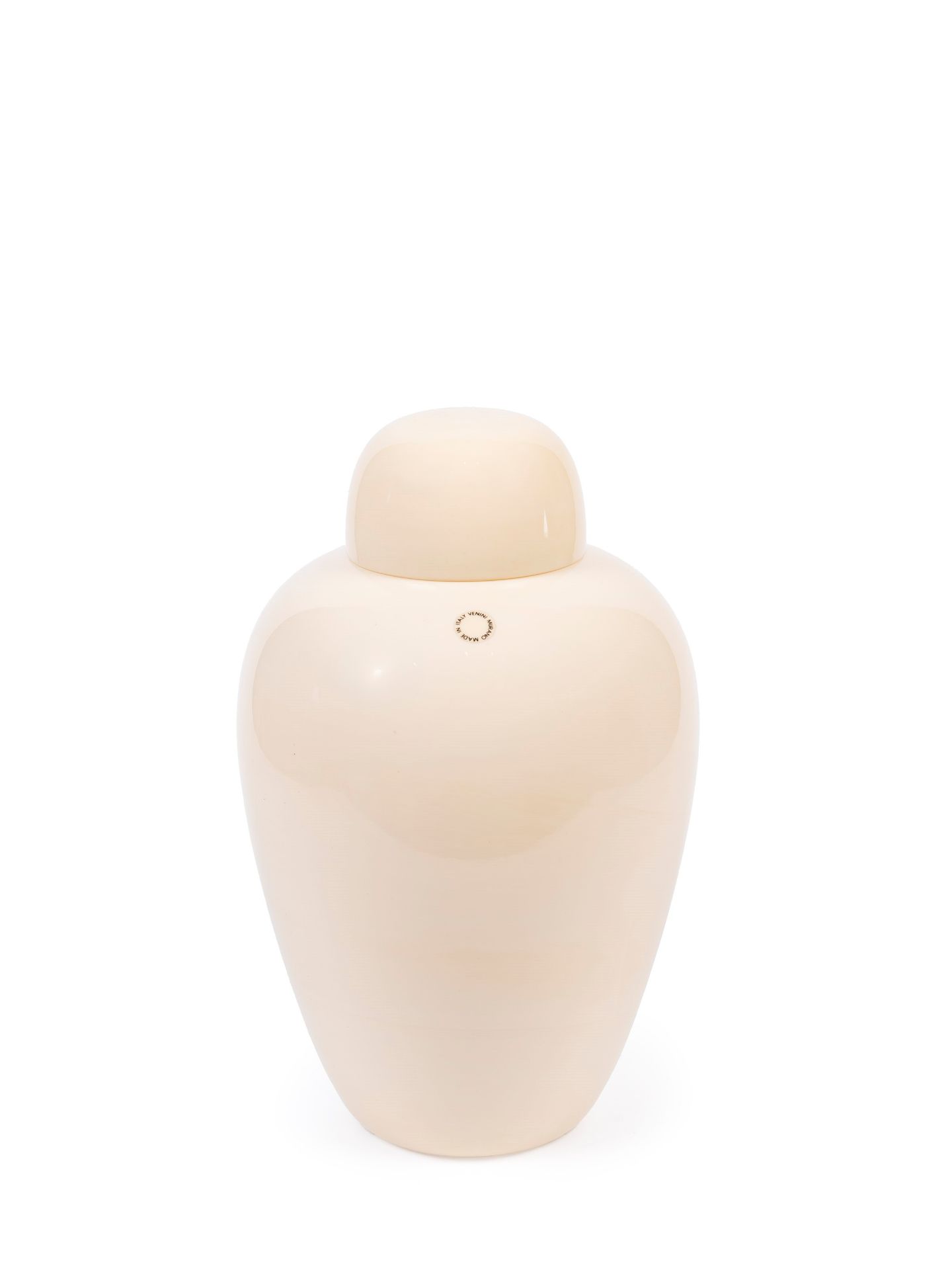 BLOWN GLASS LIDDED VASE FROM THE â€œCINESIâ€ SERIES, 1985