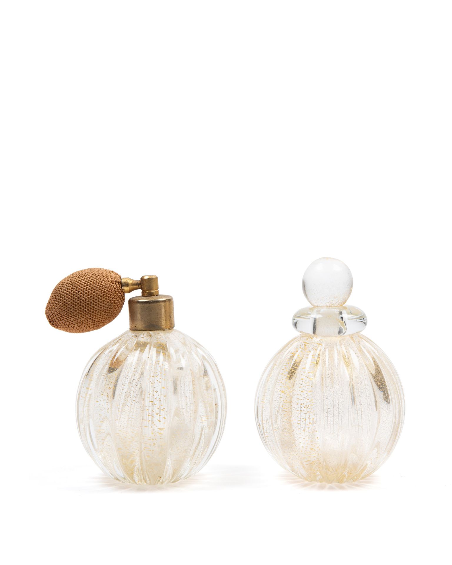 PAIR OF GLASS PERFUME HOLDERS, 20th century - Bild 2 aus 2