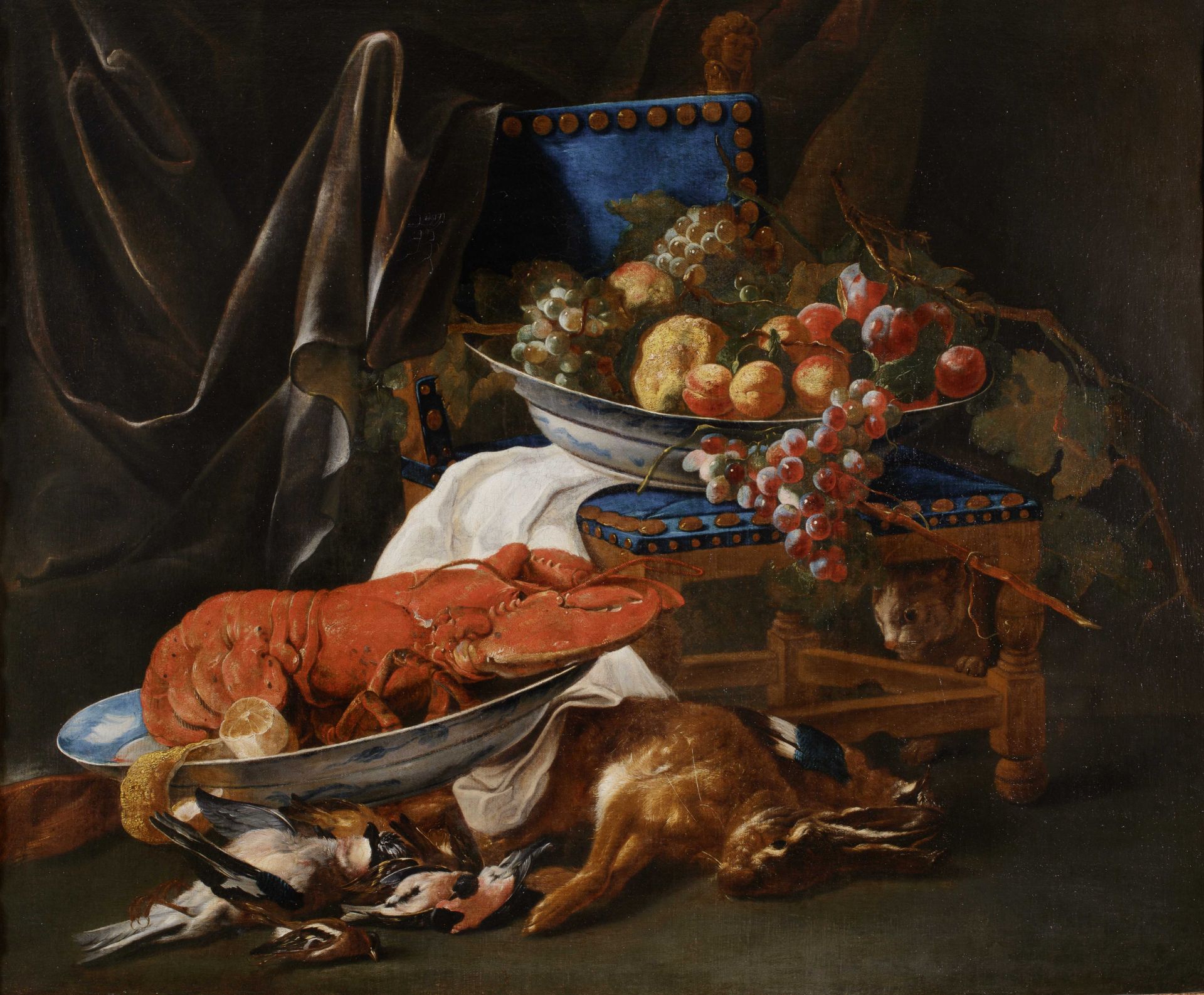 PAIR OF STILL LIFES WITH FRUIT AND ANIMALS, 17th century - Bild 3 aus 12