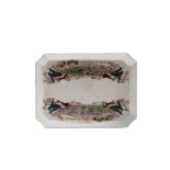 CERAMIC SAUCER, LANDSCAPE OF ITALIAN TRIPOLI, 20th century