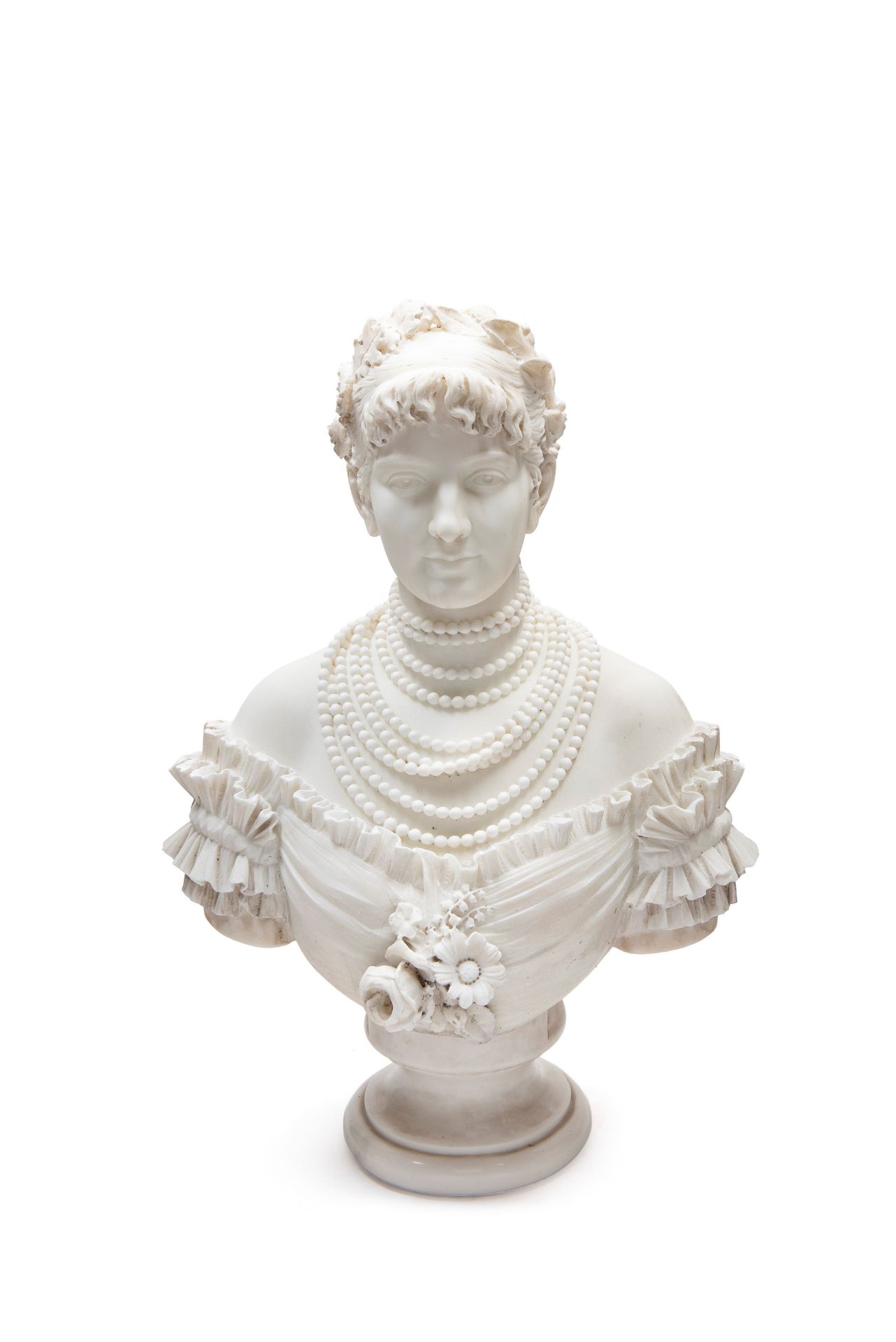 IMPORTANT PAIR OF MARBLE BUSTS, Italian School, late 19th century - Bild 4 aus 5