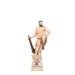 PORCELAIN SCULPTURE DEPICTING HERCULES, Meissen, late 18th century